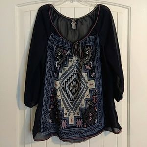 Chiffon Peasant Top
